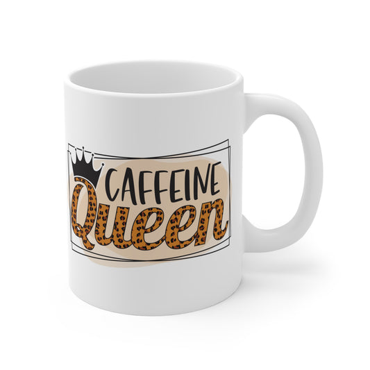 Caffeine Queen Leopard Print Mug