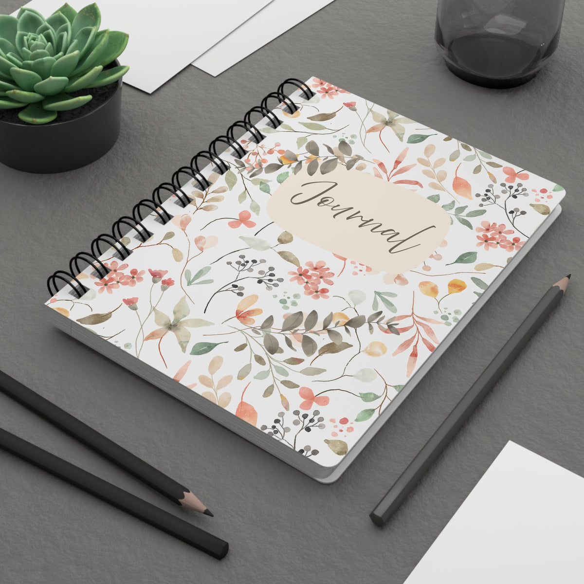 Watercolor Floral Journal Gift