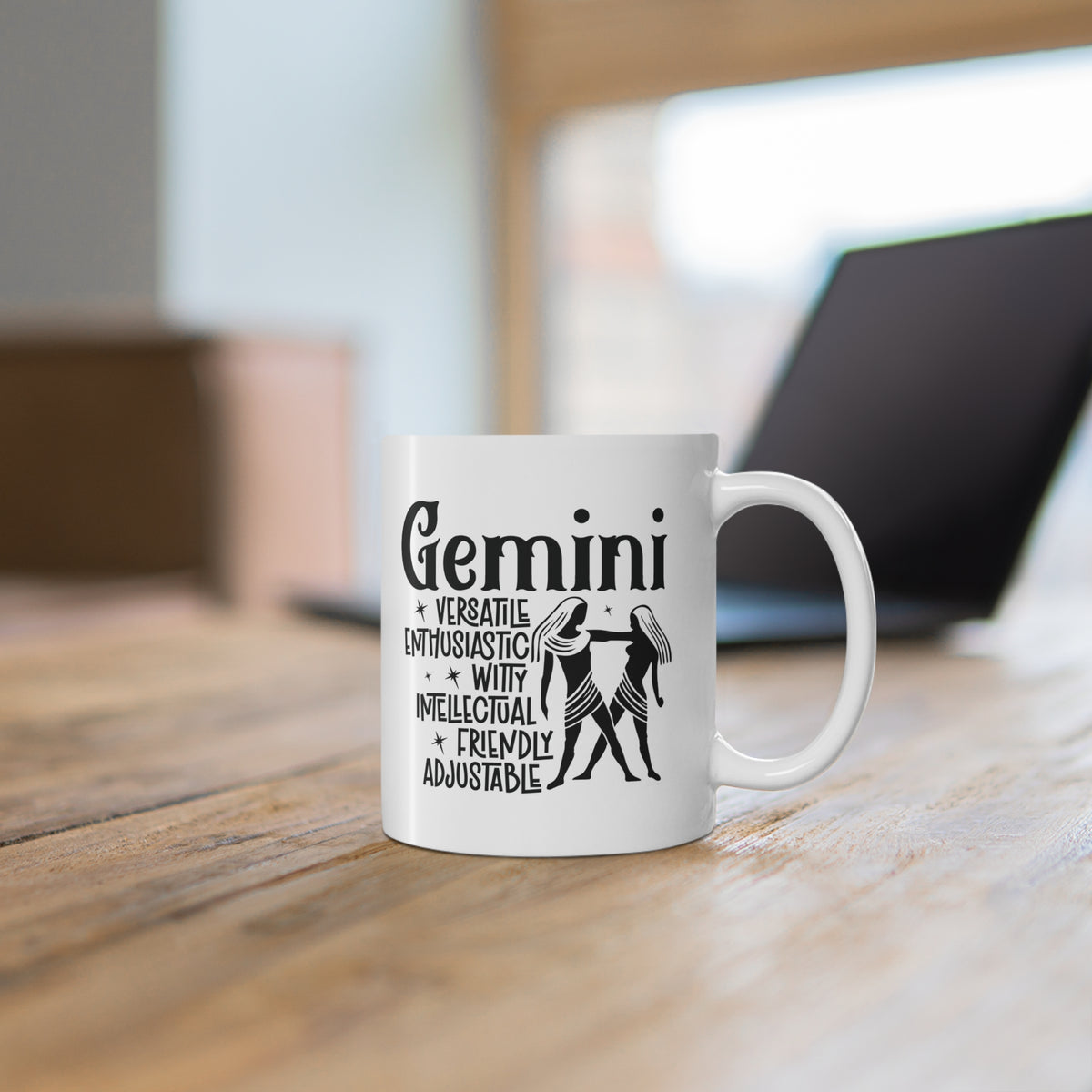 Gemini Zodiac Mug Black White Collector Gift