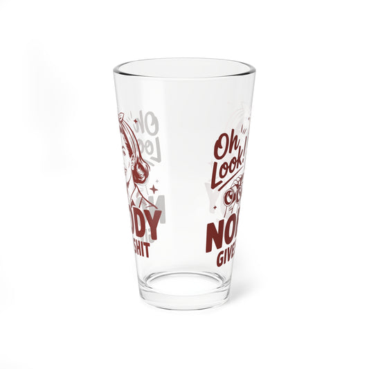 Funny Vintage "Nobody Gives a Sh*t" Mixing Glass (16oz.)