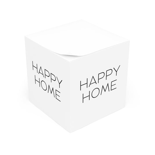Happy Home Note Cube Memo Block Gift