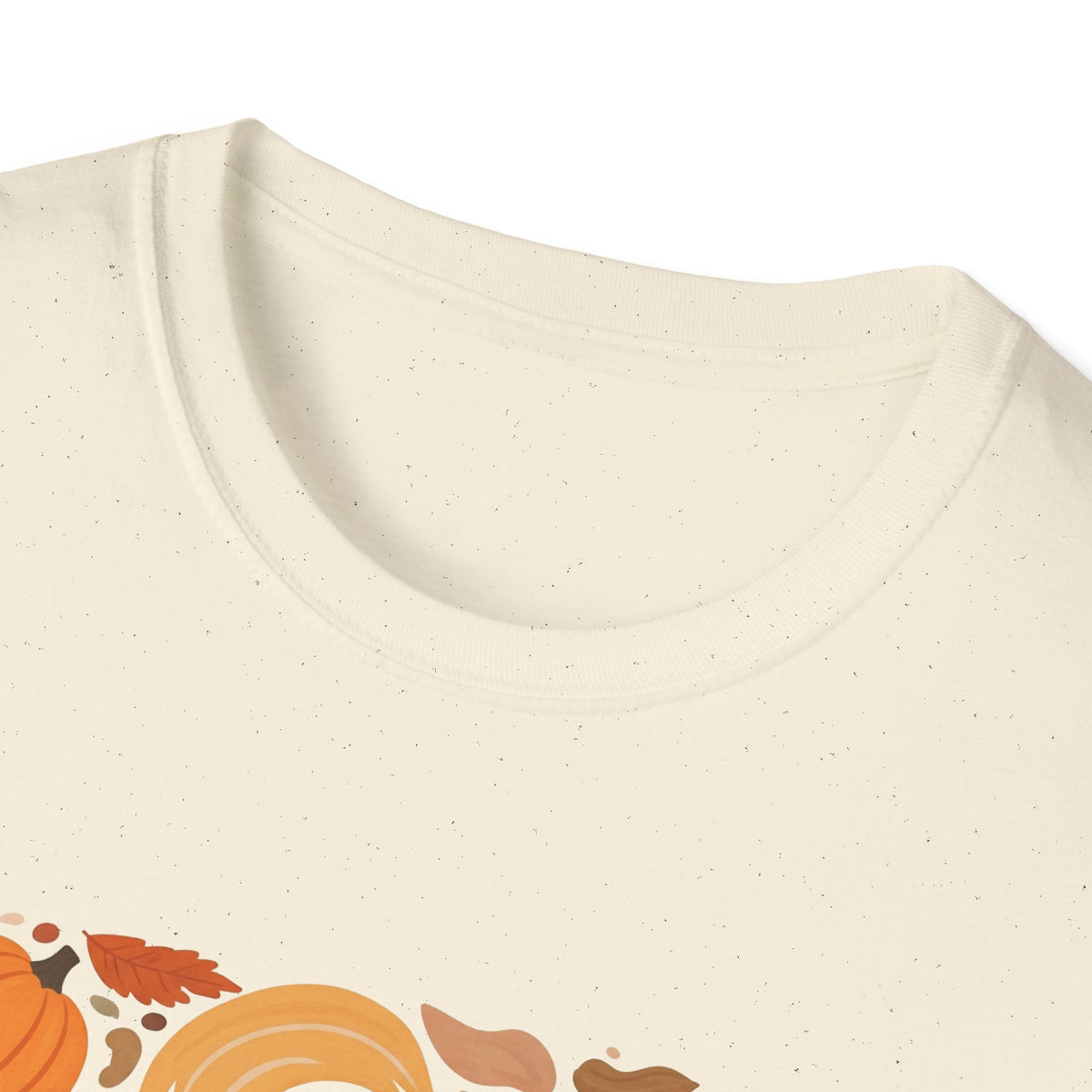Graphic Autumn Harvest T-Shirt — Fall Leaves & Pumpkins Floral Tee