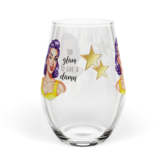 Funny Vintage "No Man Can Give a Woman" Wine Glass