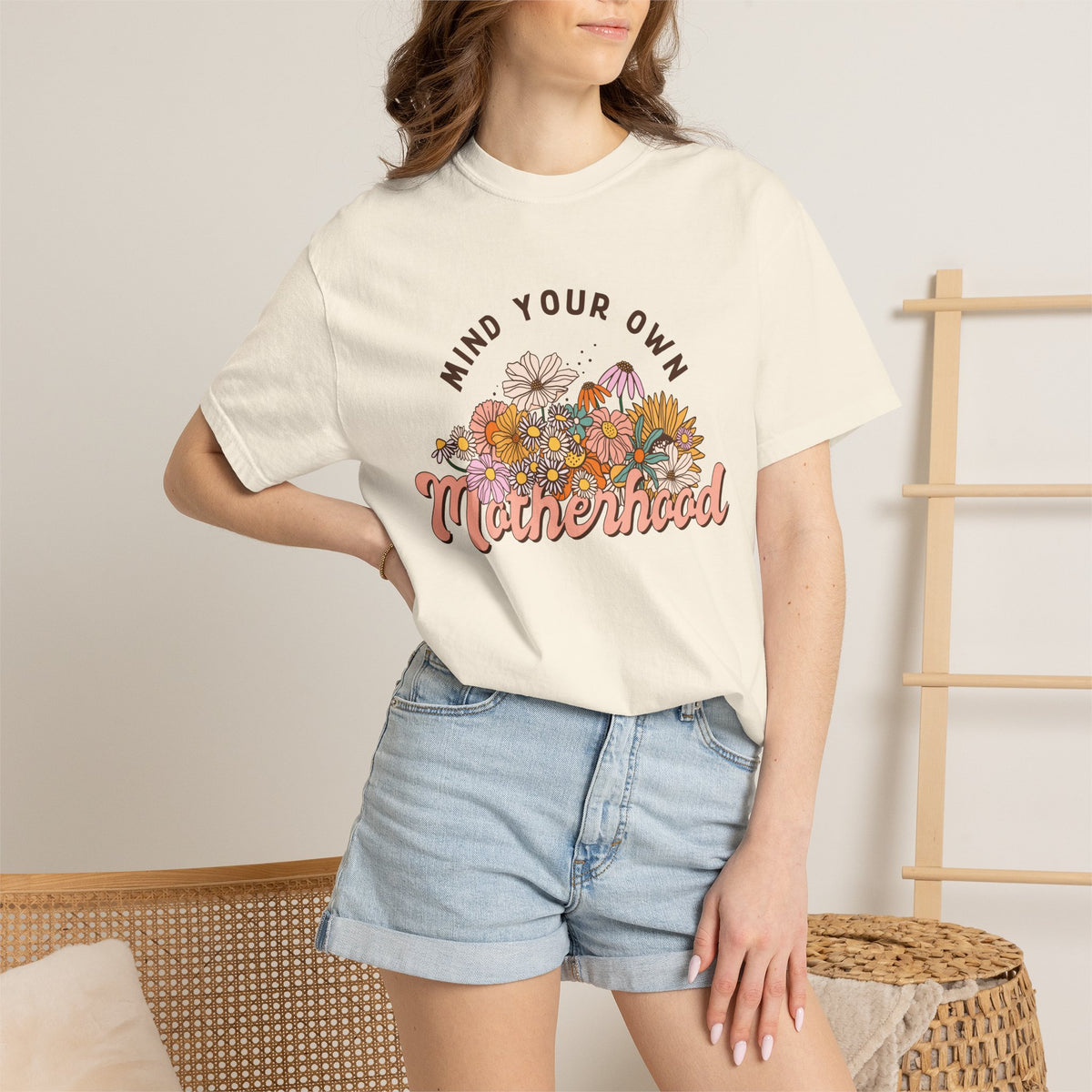 Mom Motherhood Graphic Floral T-Shirt