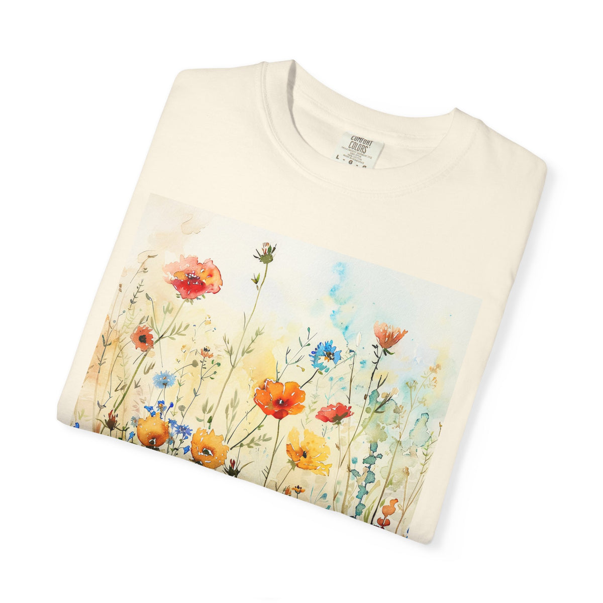 Floral Meadow T-Shirt  Watercolor Wildflower Graphic Tee