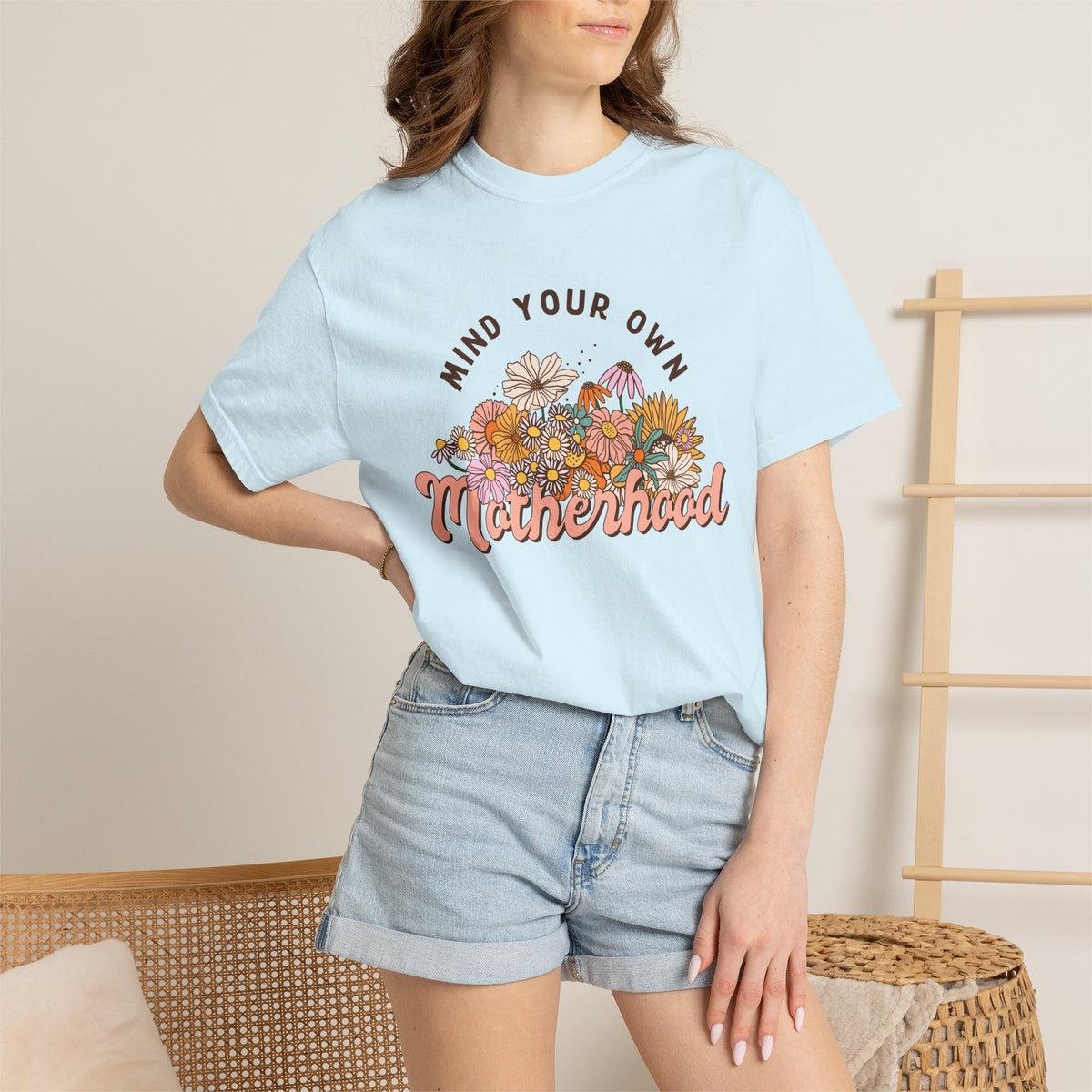 Mom Motherhood Graphic Floral T-Shirt