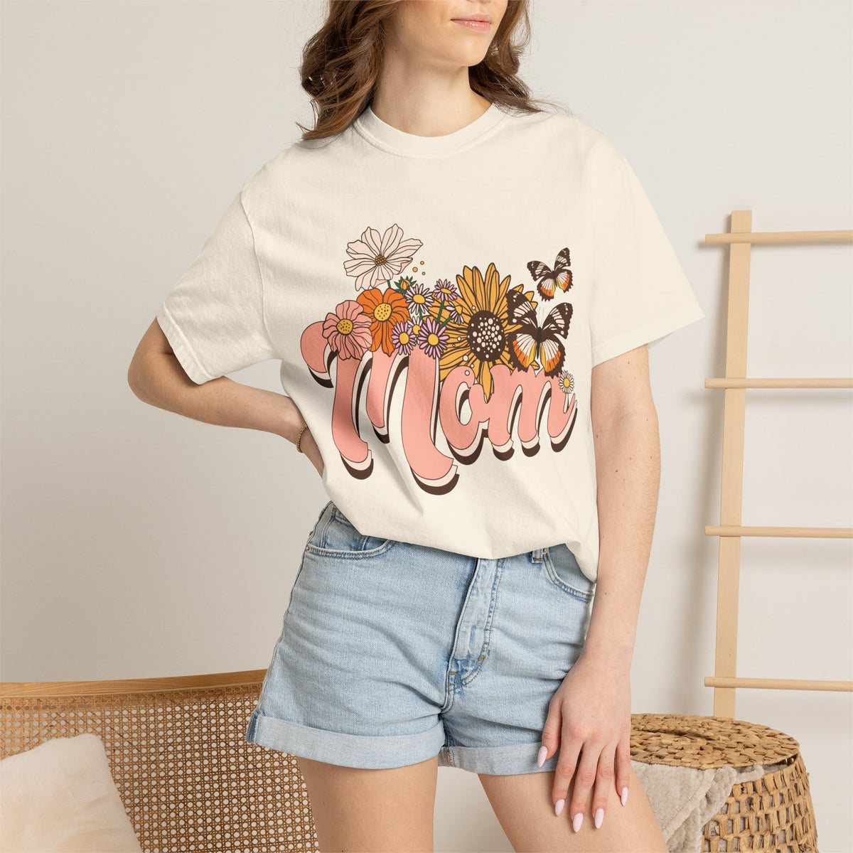 Mom Floral Graphic T-Shirt Retro