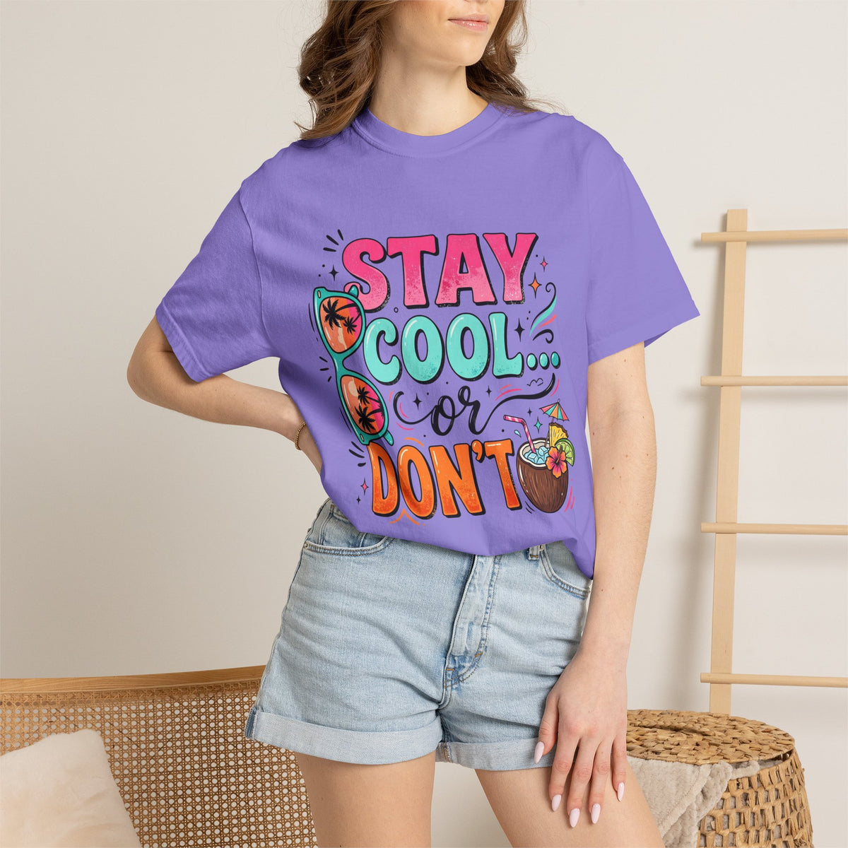 Stay Cool Bright Summer Graphic T-shirt Gift