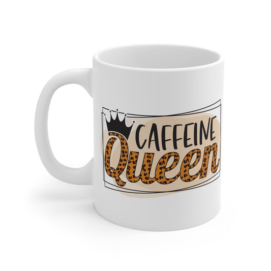 Caffeine Queen Leopard Print Mug
