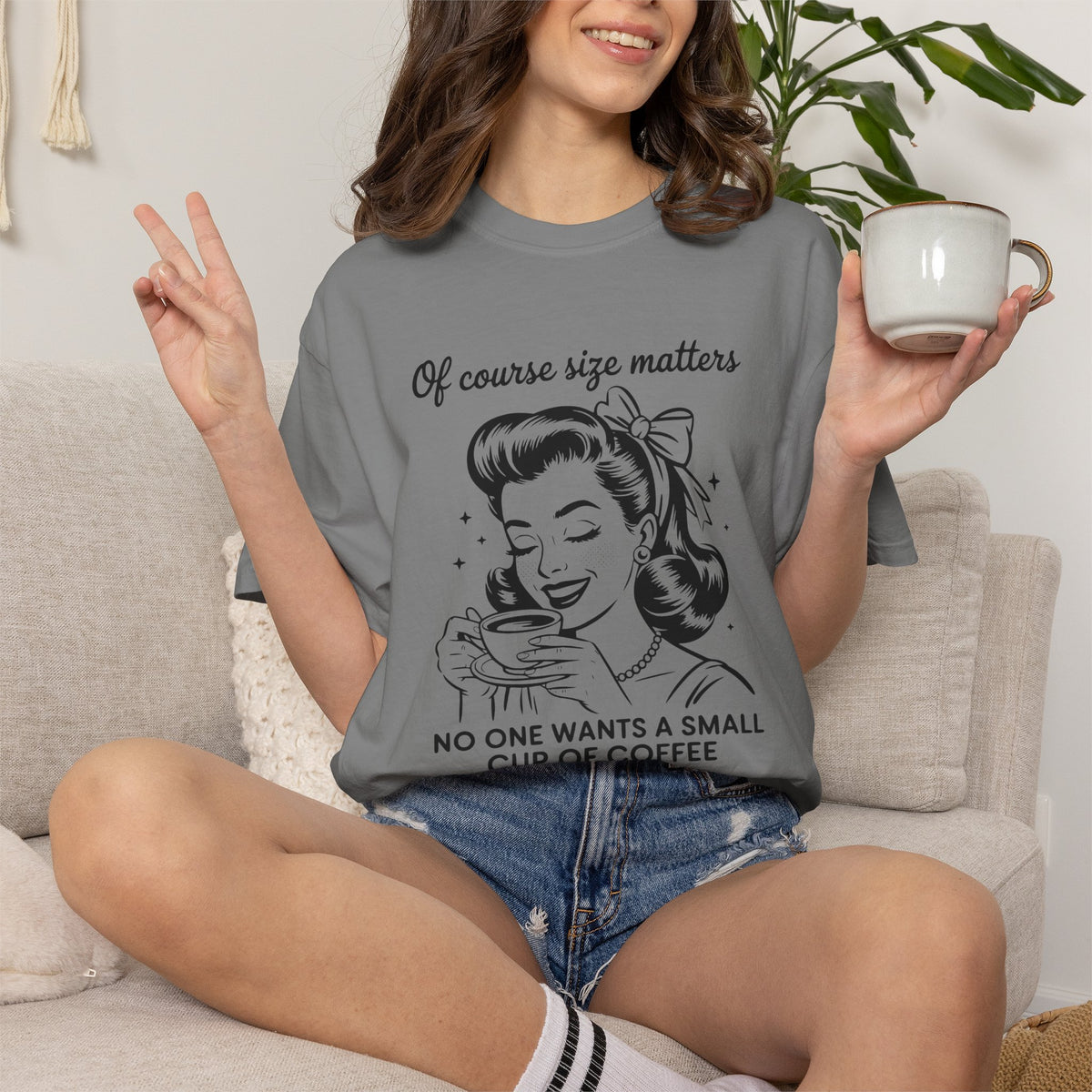 Funny Retro Coffee Graphic T-shirt