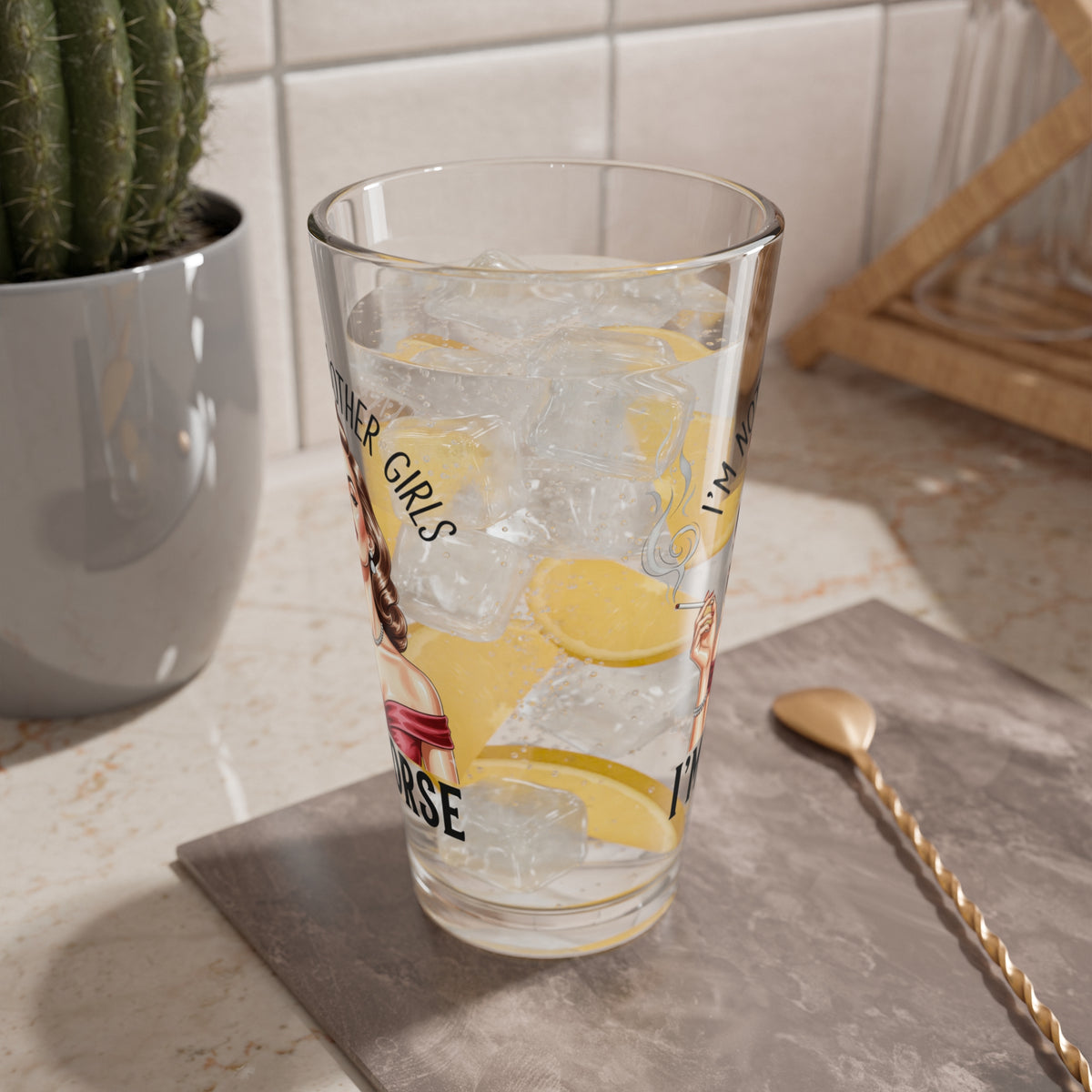 Vintage "I'm Not Like Other Girls" Mixing Glass (16oz.)