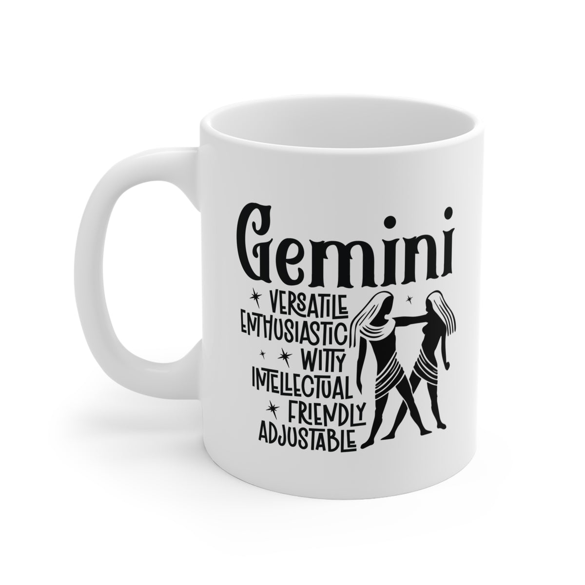 Gemini Zodiac Mug Black White Collector Gift