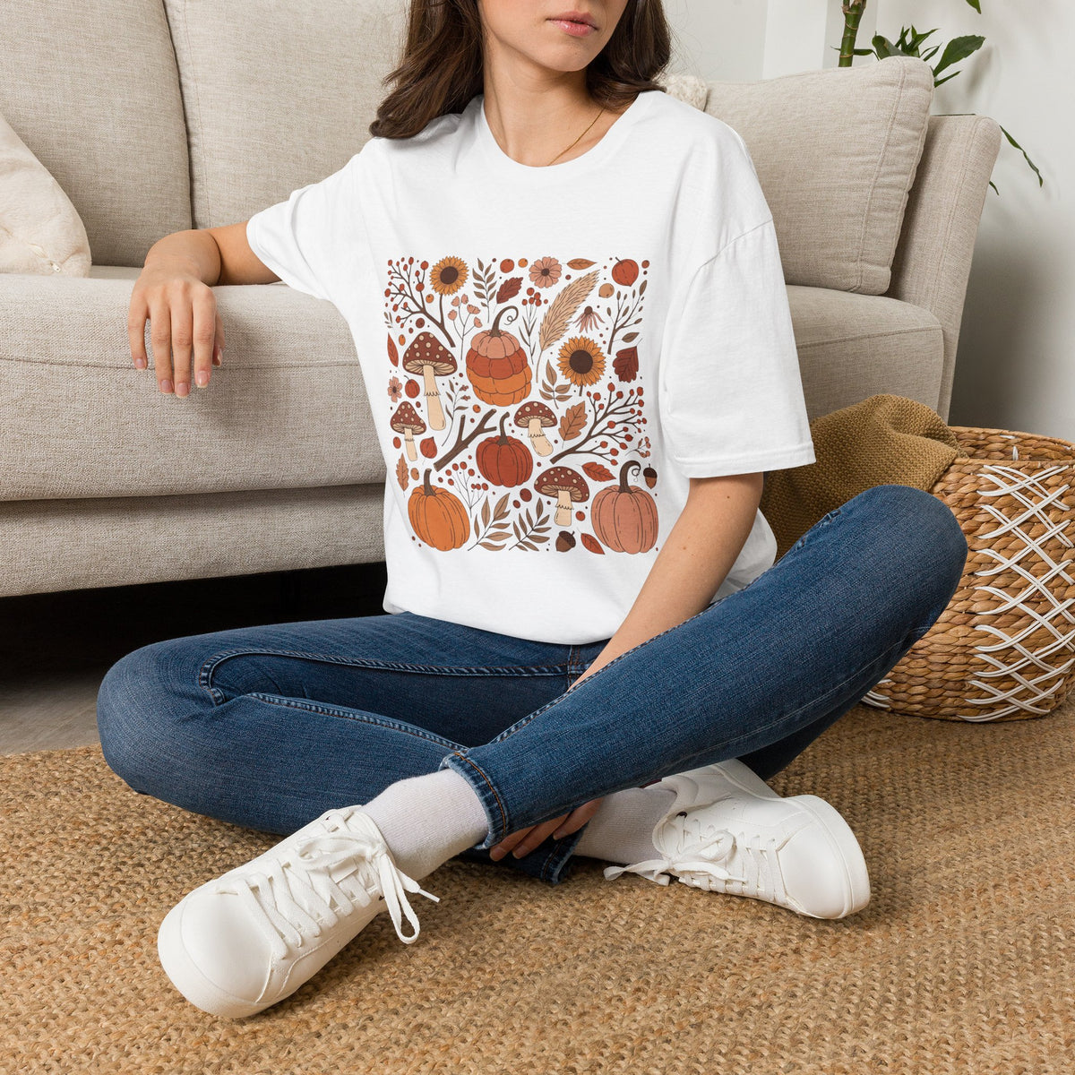 Colorful Autumn Harvest Graphic T-Shirt