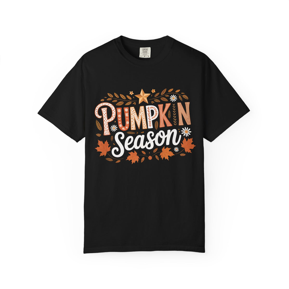 Pumpkin Season T-Shirt — Fall Leaves & Cozy Autumn Graphic Tee