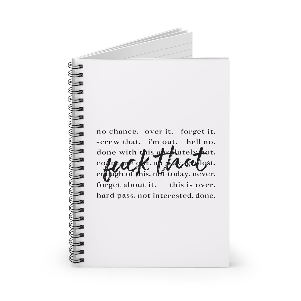 Sarcastic Messages Notebook — Spiral Ruled Journal for Venting & Planning