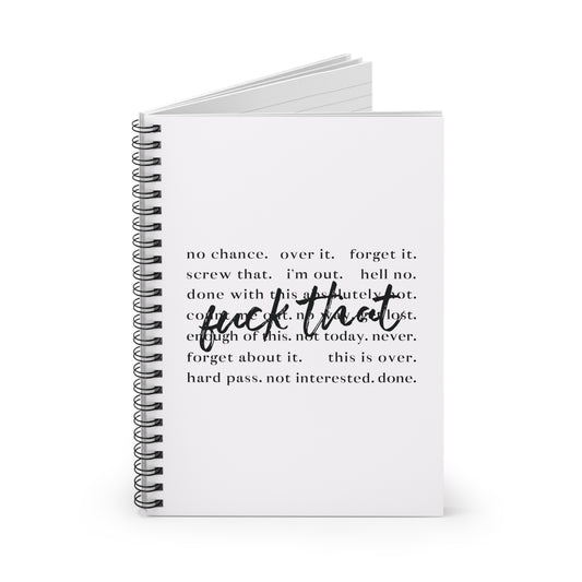 Sarcastic Messages Notebook — Spiral Ruled Journal for Venting & Planning