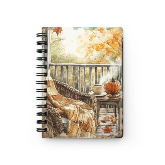 Autumn Porch Spiral Journal Notes Memories