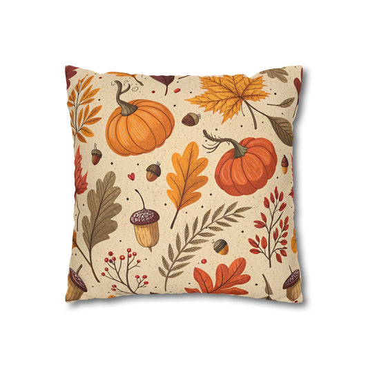 Autumn Pumpkin Acorn Fall Decorative Pillow Cover
