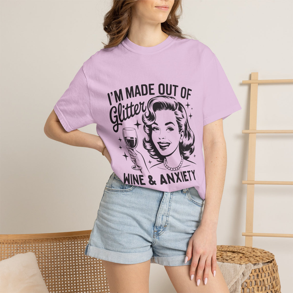 Funny Anxiety Retro Graphic T-shirt