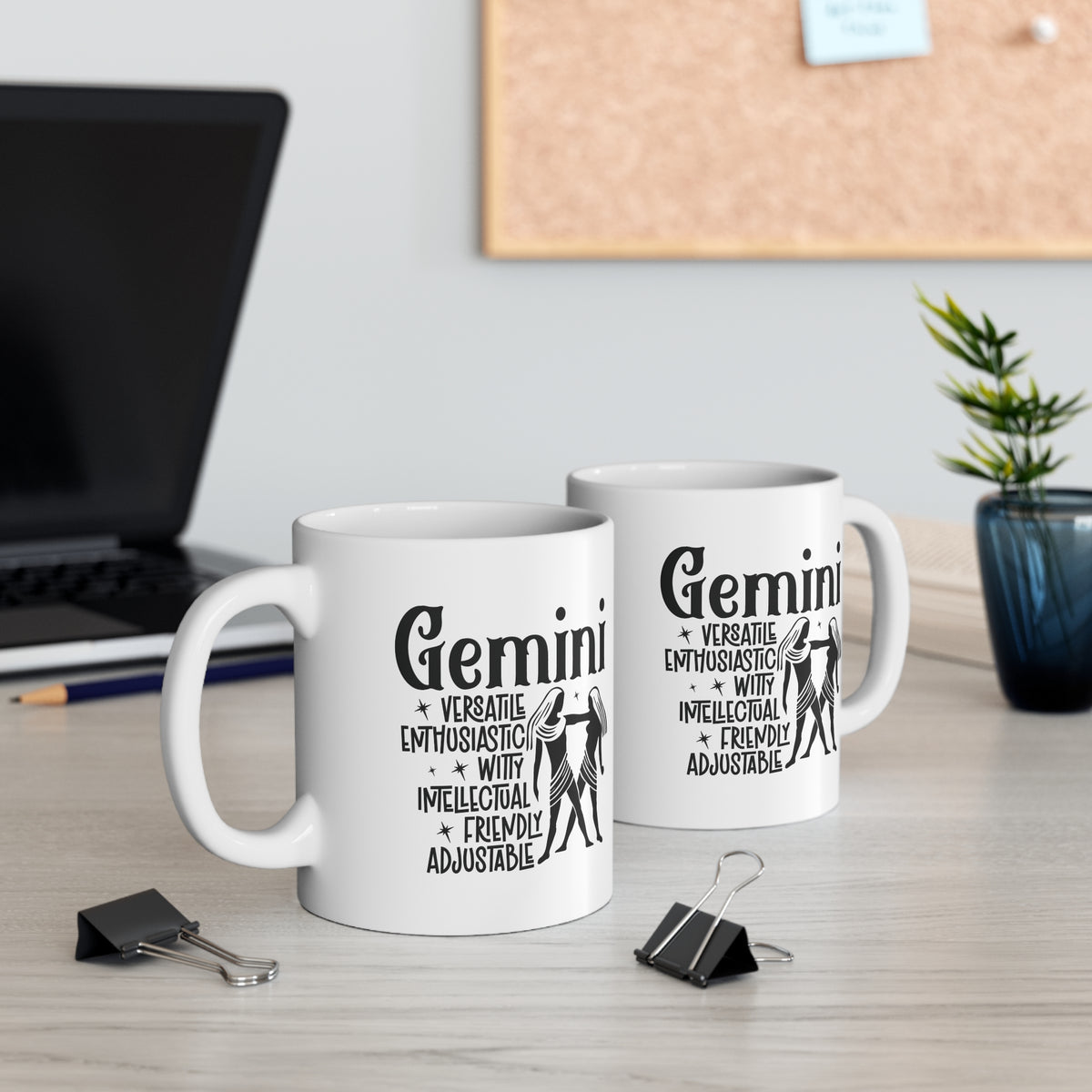 Gemini Zodiac Mug Black White Collector Gift