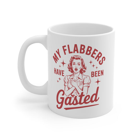 Funny Vintage "My Flabbers Have Been Gasted" Mug