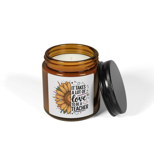 Teacher Appreciation Soy Candle Gift Amber Jar