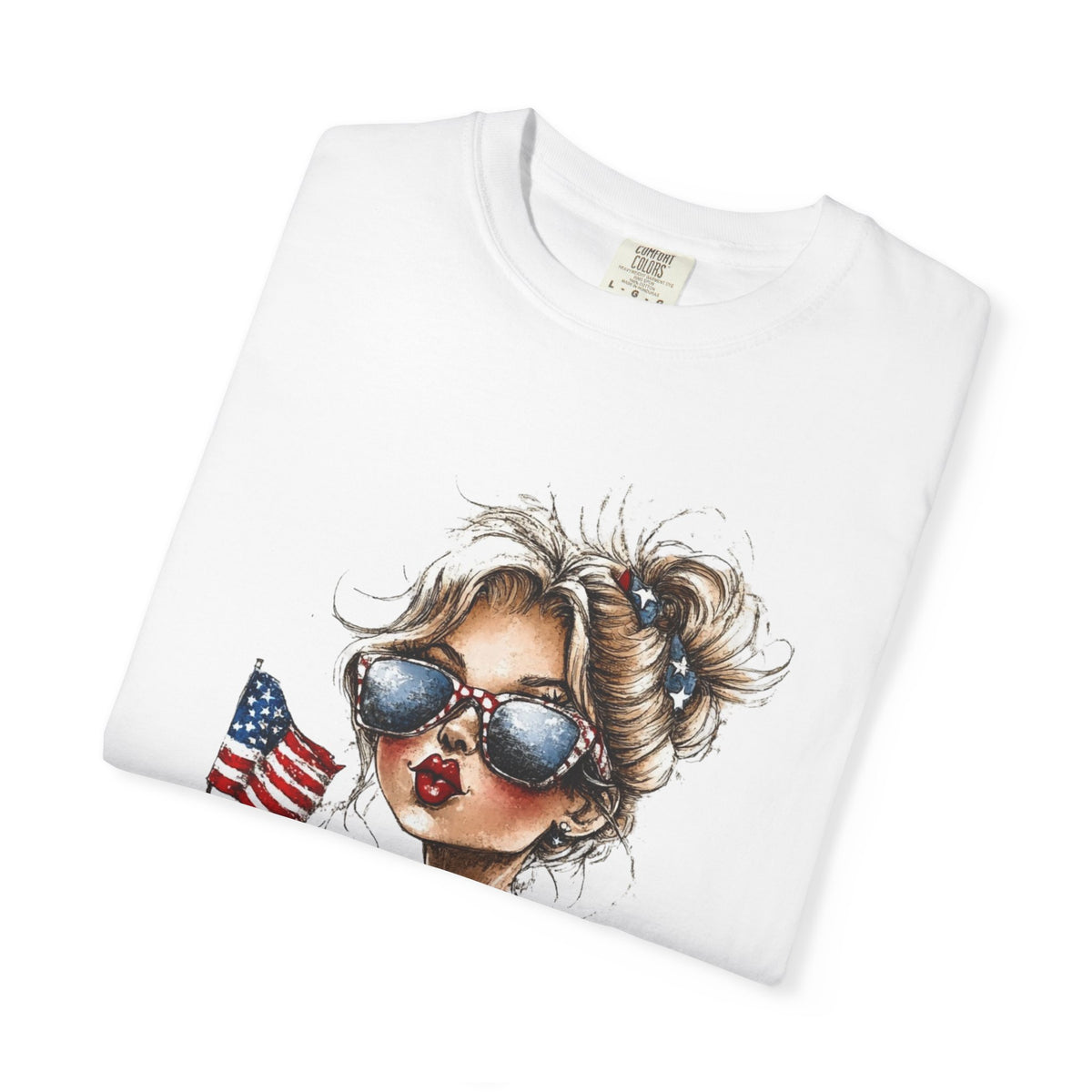 Patriotic Girl T-Shirt 4th of July Summer Tee