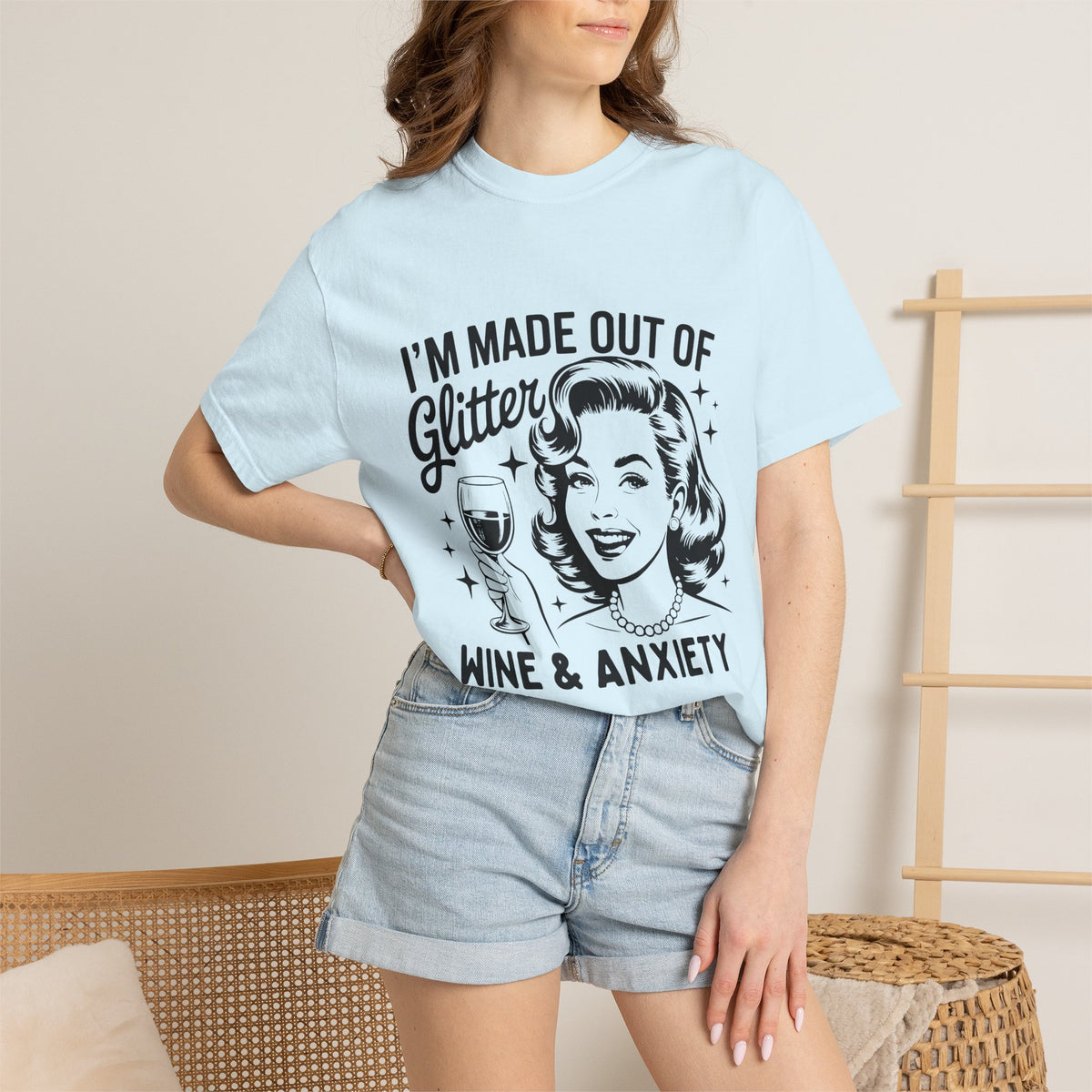 Funny Anxiety Retro Graphic T-shirt