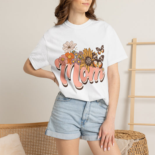 Mom Floral Graphic T-Shirt Retro