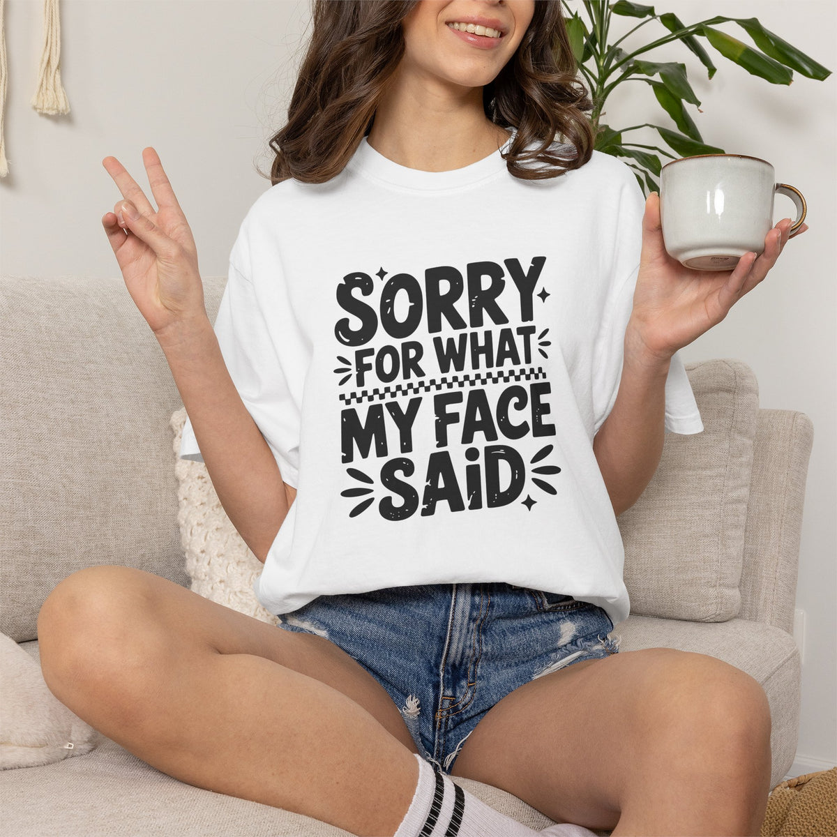 "Sorry For What My Face Said" Unisex Tee