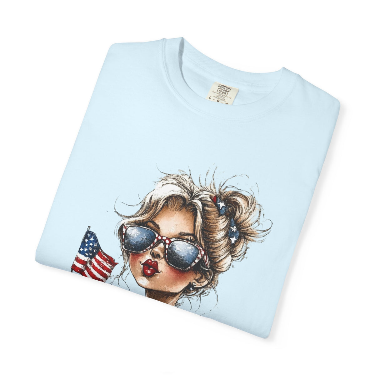 Patriotic Girl T-Shirt 4th of July Summer Tee