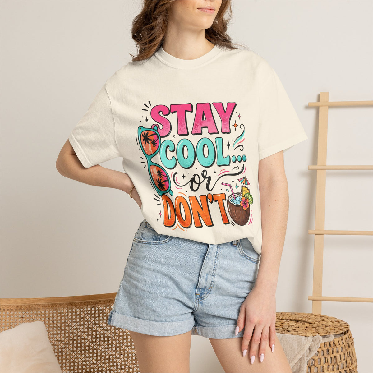 Stay Cool Bright Summer Graphic T-shirt Gift