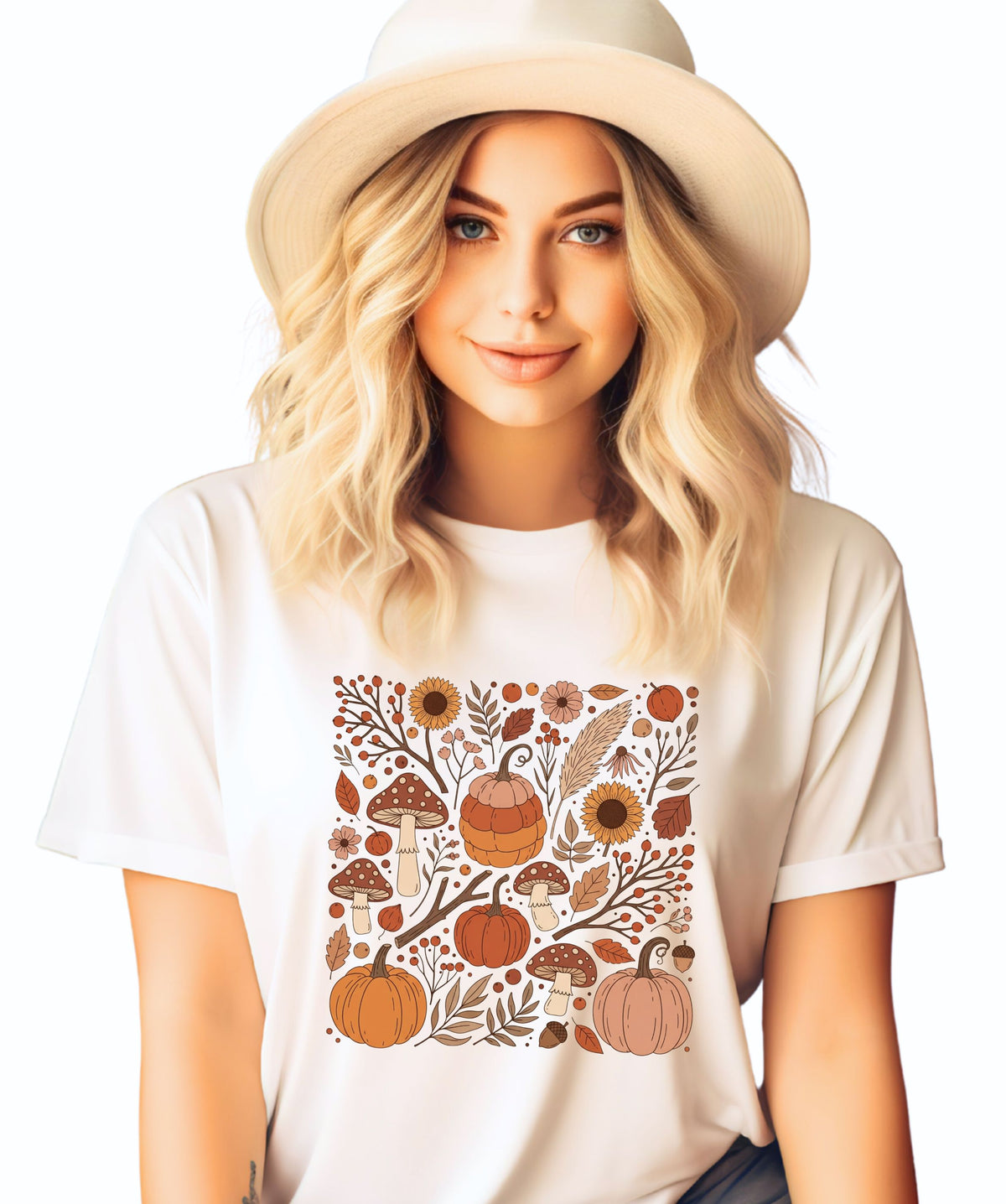 Colorful Autumn Harvest Graphic T-Shirt