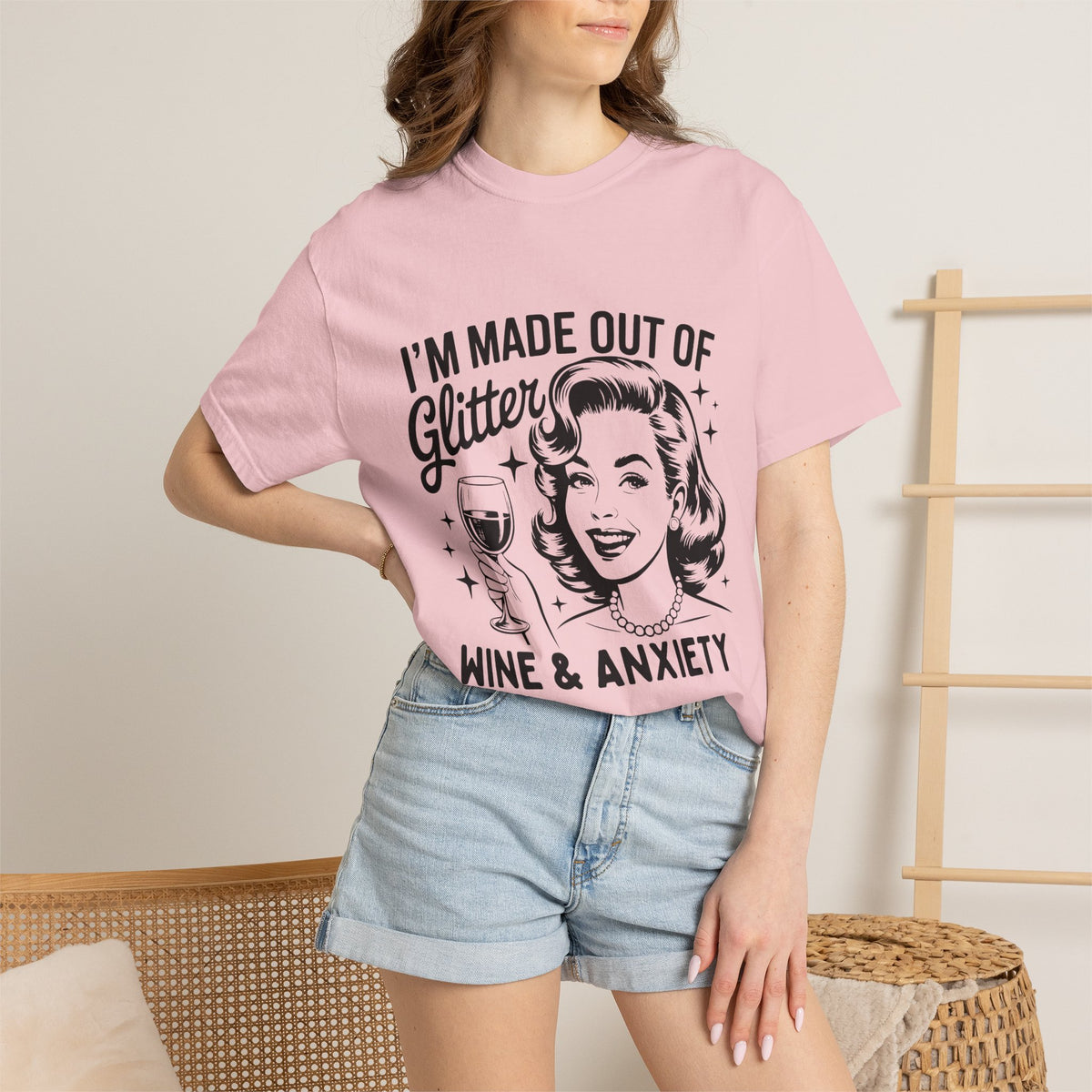 Funny Anxiety Retro Graphic T-shirt