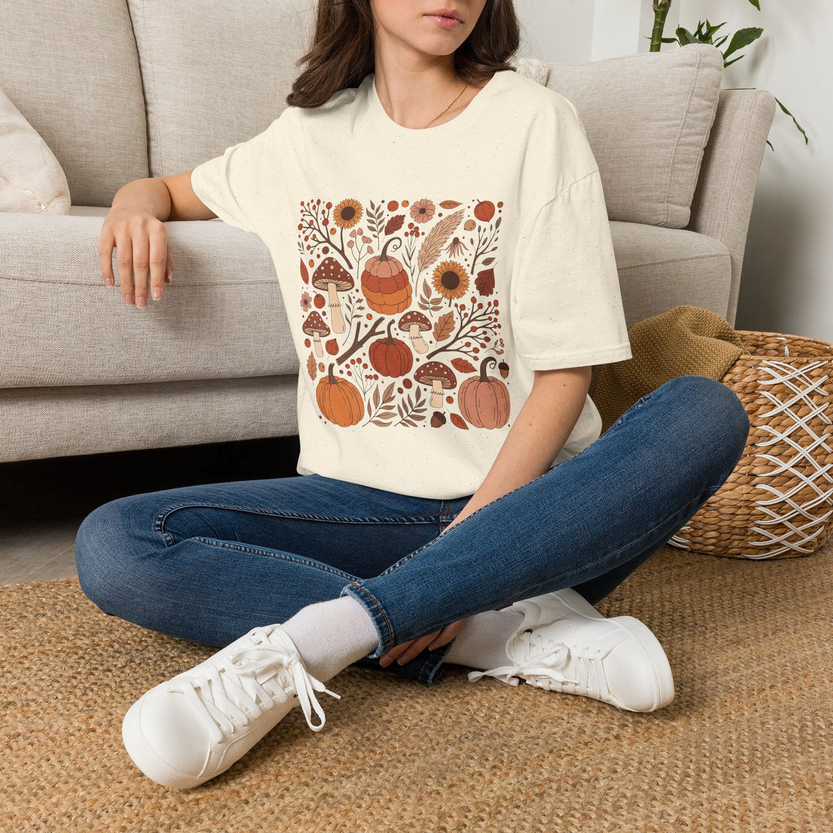 Colorful Autumn Harvest Graphic T-Shirt