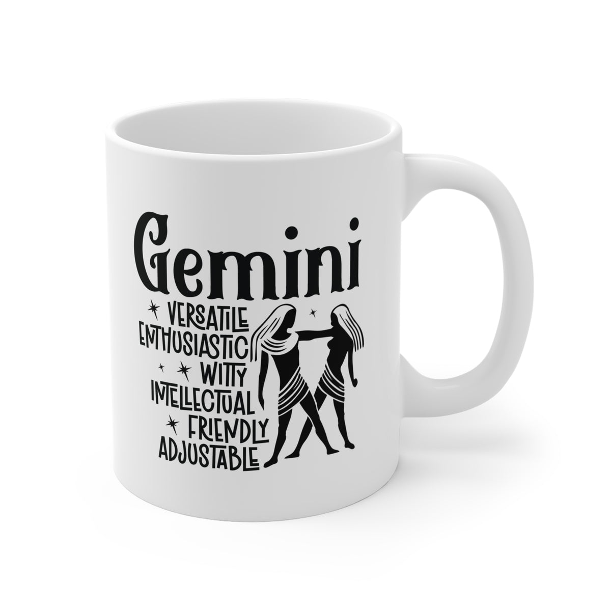 Gemini Zodiac Mug Black White Collector Gift