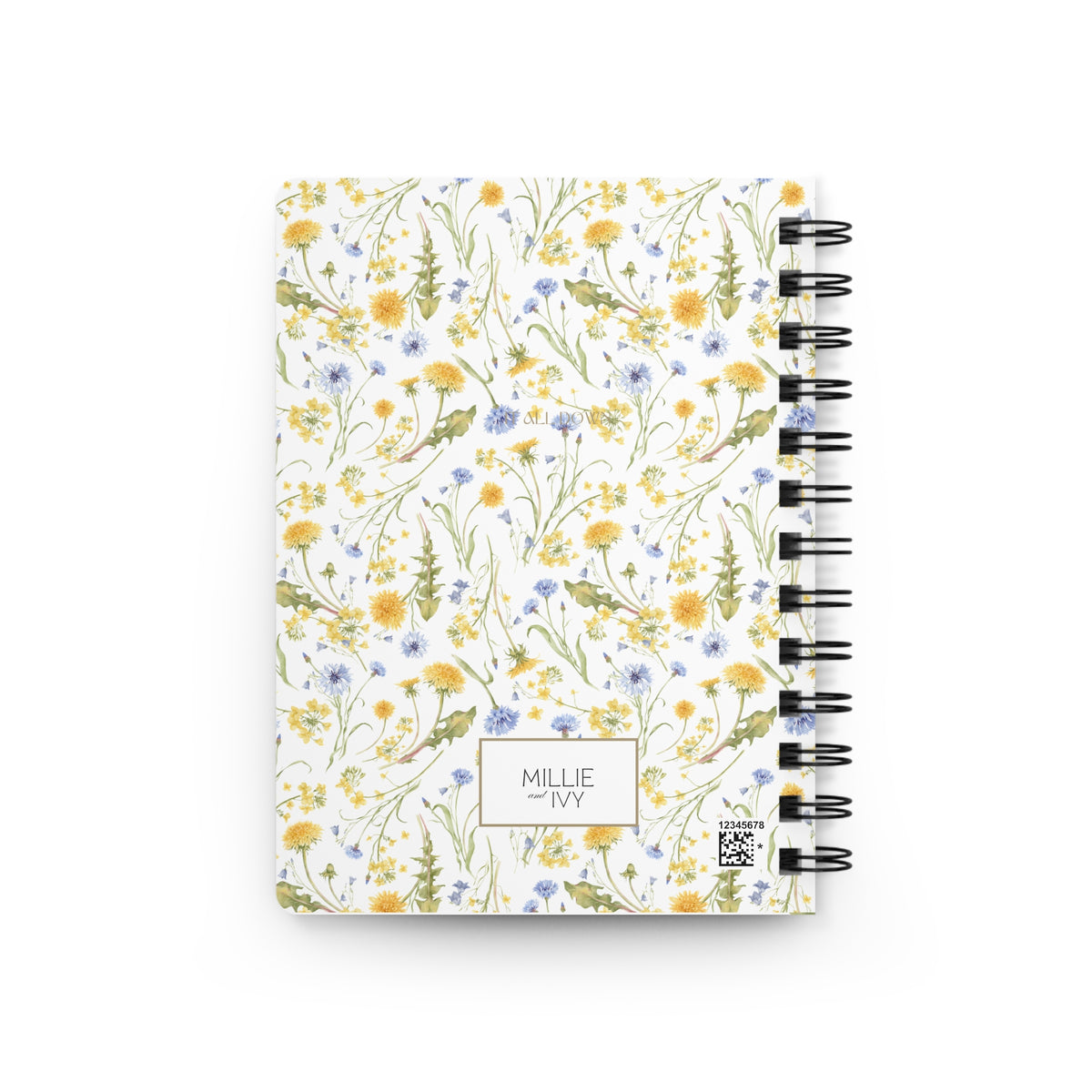 Floral Wildflower "Write It All Down" Spiral Journal Gift