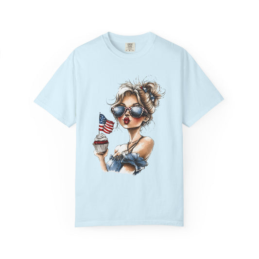 Patriotic Girl T-Shirt 4th of July Summer Tee