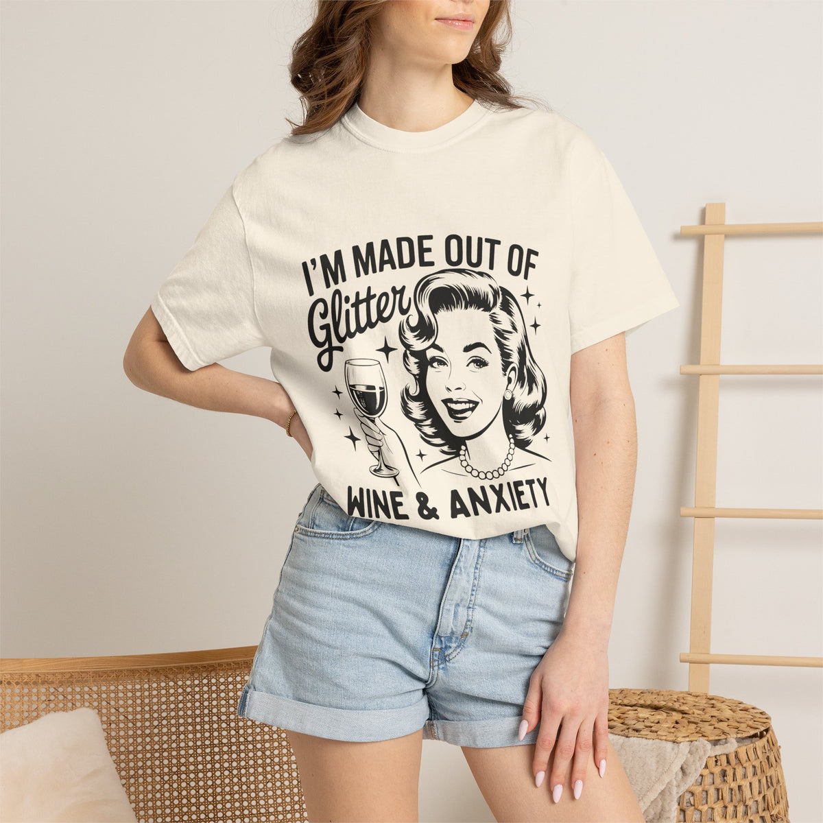Funny Anxiety Retro Graphic T-shirt