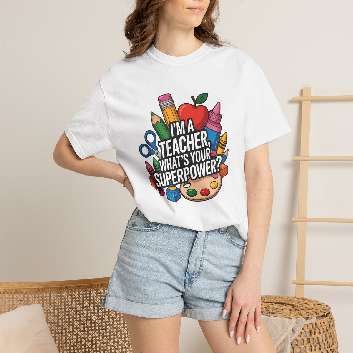 "I'm a Teacher, What's Your Superpower?" Unisex Tee