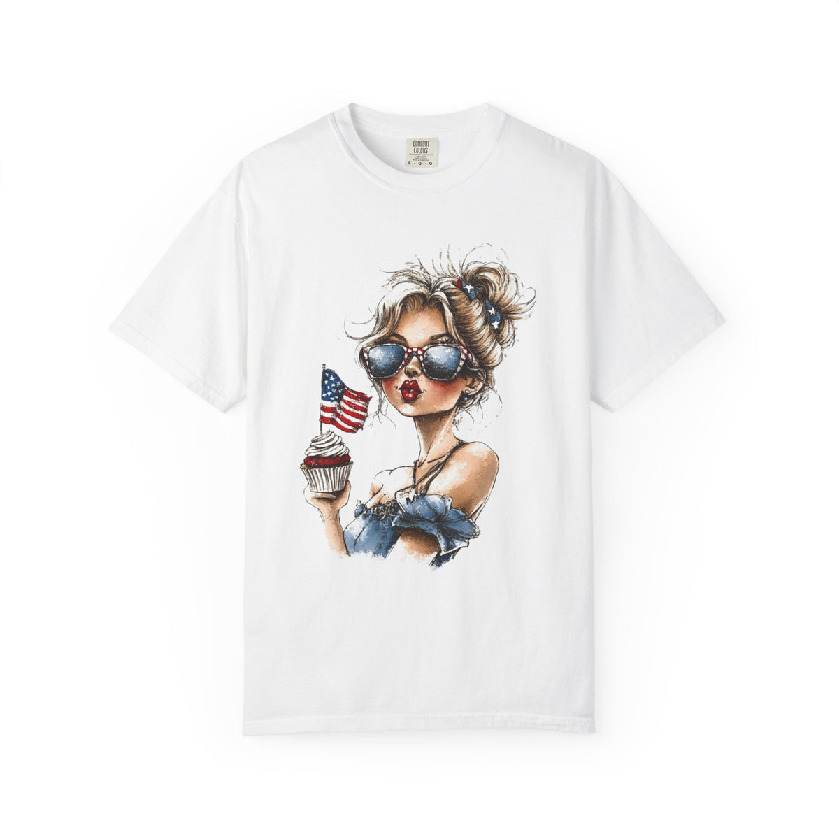 Patriotic Girl T-Shirt 4th of July Summer Tee