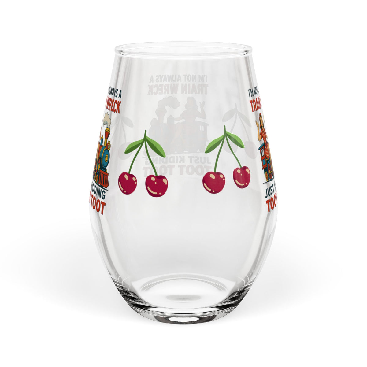 Humorous Retro Novelty Wine Tumbler Stemless Wine Glass