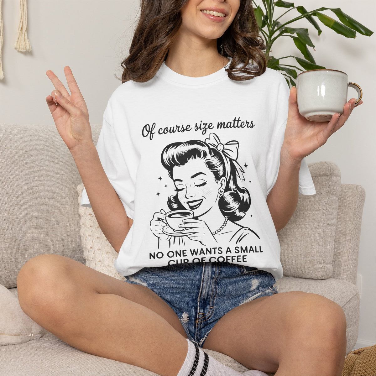 Funny Retro Coffee Graphic T-shirt