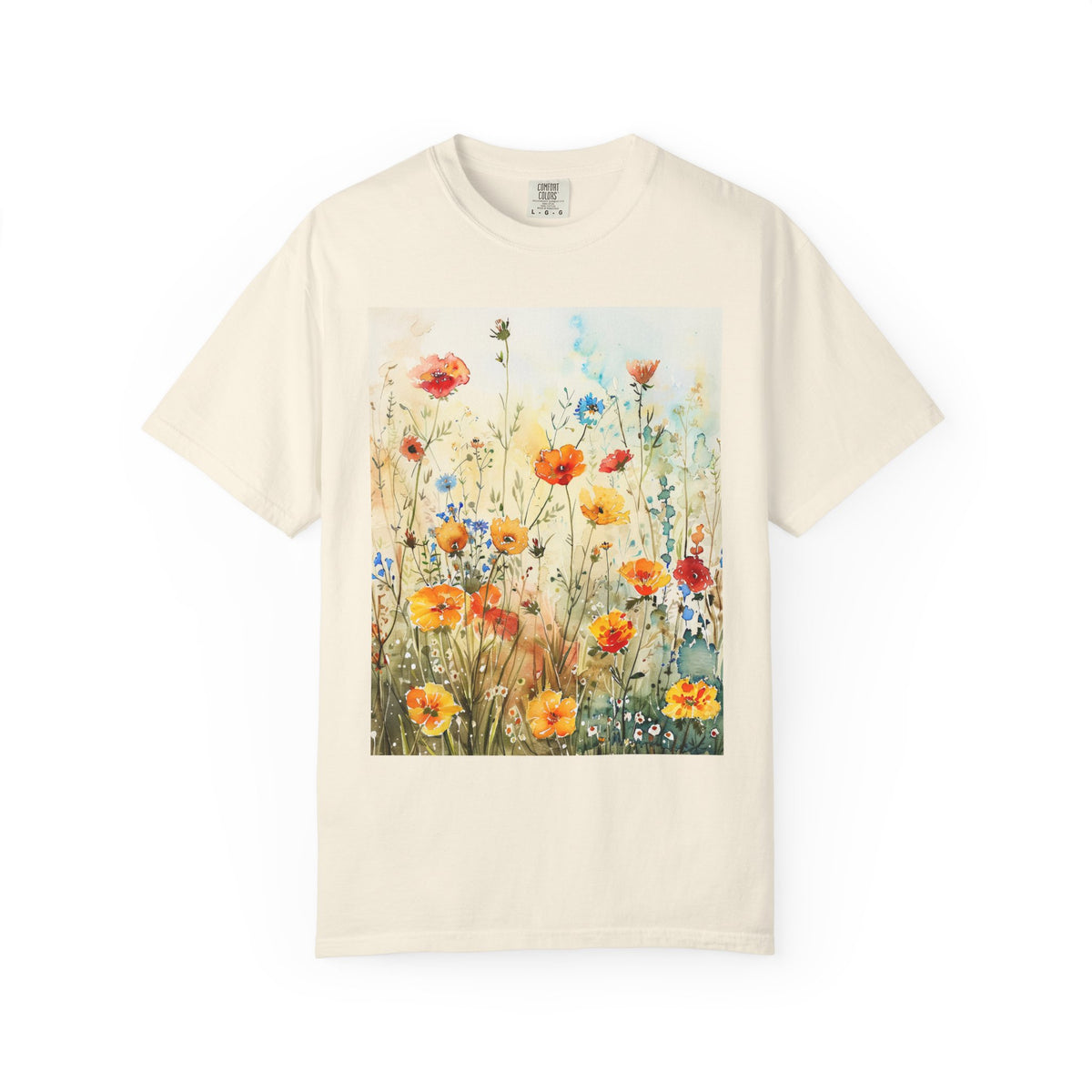 Floral Meadow T-Shirt  Watercolor Wildflower Graphic Tee