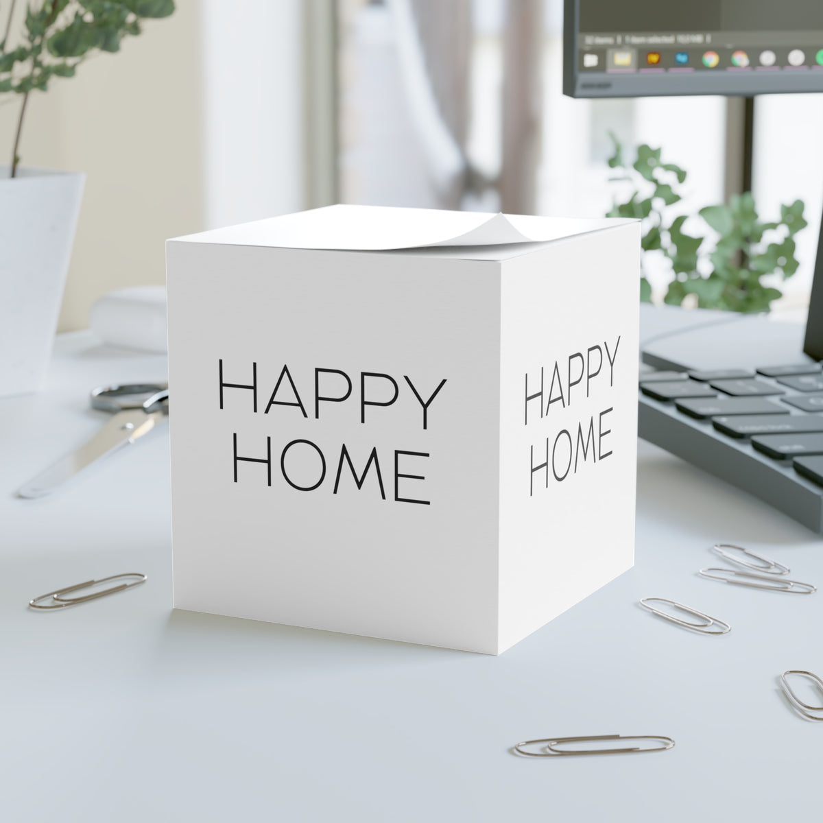 Happy Home Note Cube Memo Block Gift