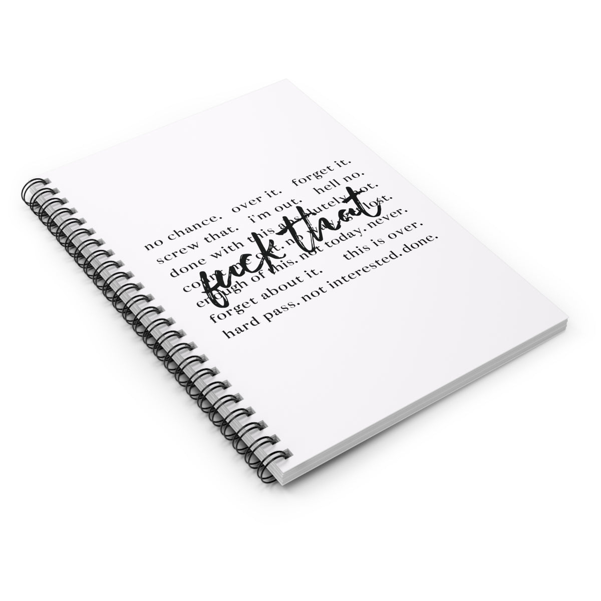 Sarcastic Messages Notebook — Spiral Ruled Journal for Venting & Planning