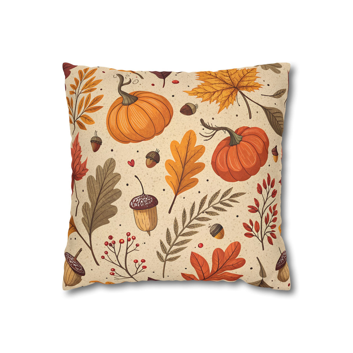Autumn Pumpkin Acorn Fall Decorative Pillow Cover