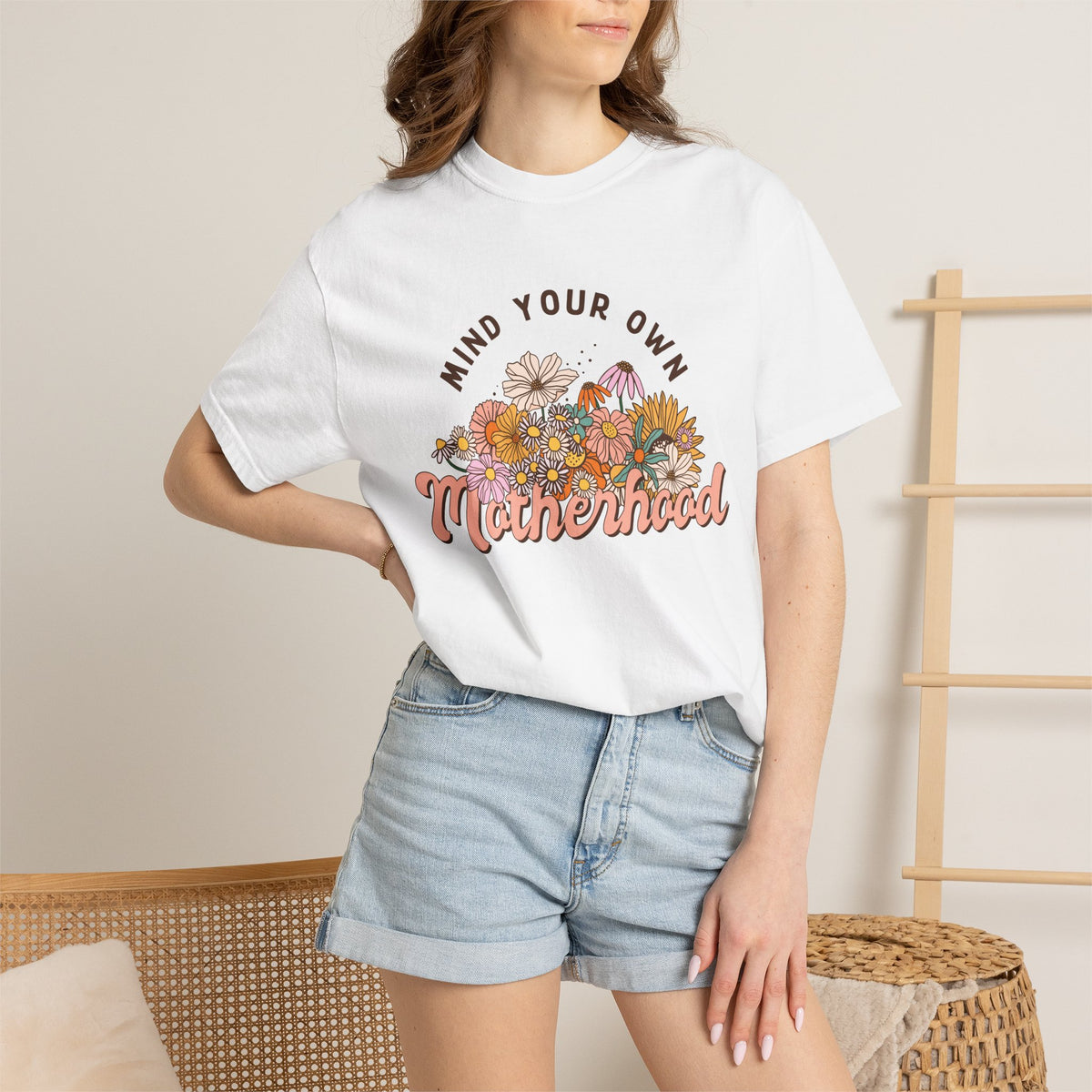 Mom Motherhood Graphic Floral T-Shirt