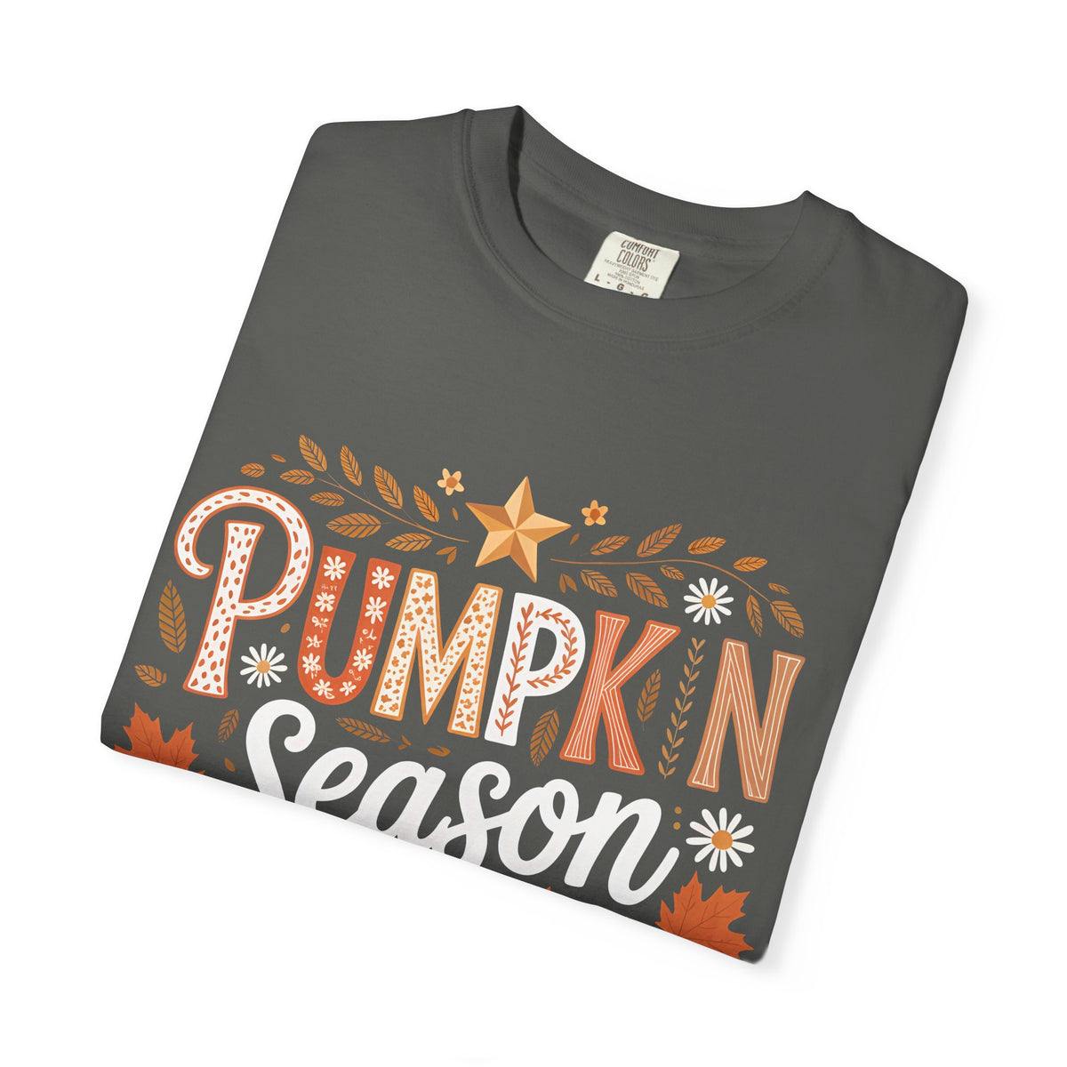 Pumpkin Season T-Shirt — Fall Leaves & Cozy Autumn Graphic Tee