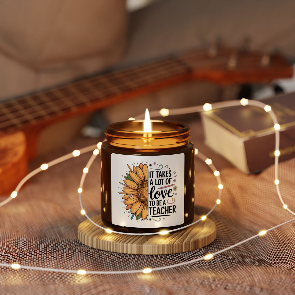 Teacher Appreciation Soy Candle Gift Amber Jar